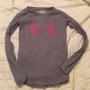 Under Armour Loose Henley in Grey Size YXS